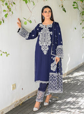 Raad Luxury Embroidered Chiffon 3 Piece Stitched Suit RD24LEF RA09-1012