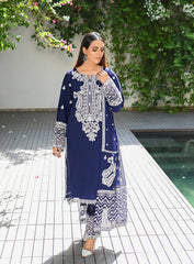 Raad Luxury Embroidered Chiffon 3 Piece Stitched Suit RD24LEF RA09-1012