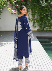 Raad Luxury Embroidered Chiffon 3 Piece Stitched Suit RD24LEF RA09-1012