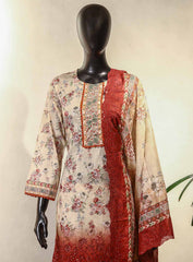 Raad Luxury Embroidered Lawn Suits Stitched 3 Piece - RD25LEF HSE03