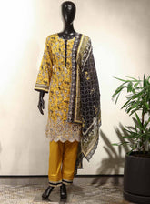 Raad Luxury Embroidered Lawn Suits Stitched 3 Piece - RD25LEF HSE07