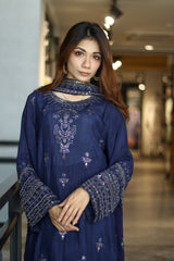Raad Luxury Embroidered Raw Silk 3 Piece Stitched Suit RD25LEF RA24-678