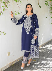 Raad Luxury Embroidered Chiffon 3 Piece Stitched Suit RD24LEF RA09-1012