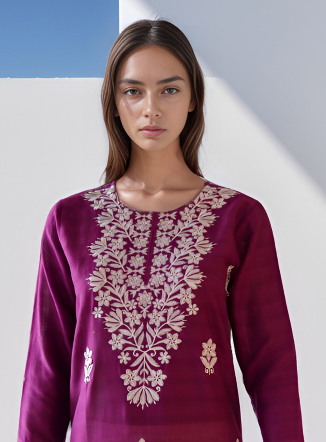 Raad Embroidered Lawn Stitched Kurti RD24EL D-01-MG